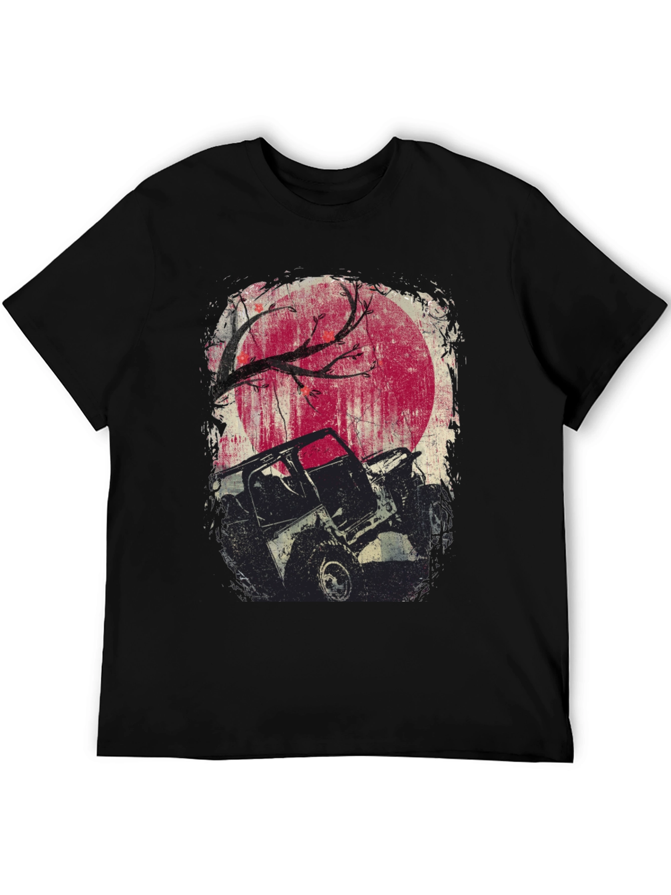 Off-Road Adventure T-Shirt - Moonlit Jeep Design