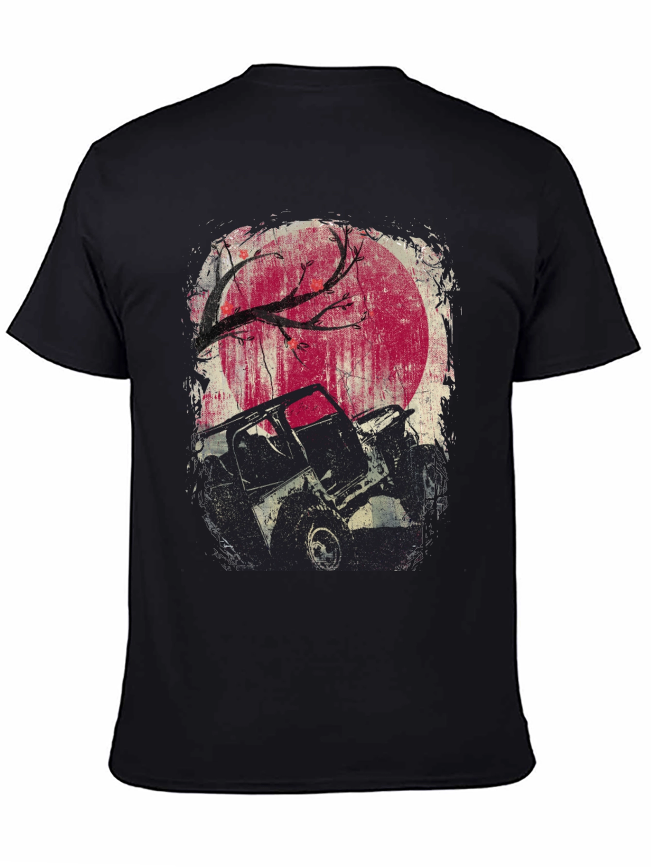 Off-Road Adventure T-Shirt - Moonlit Jeep Design