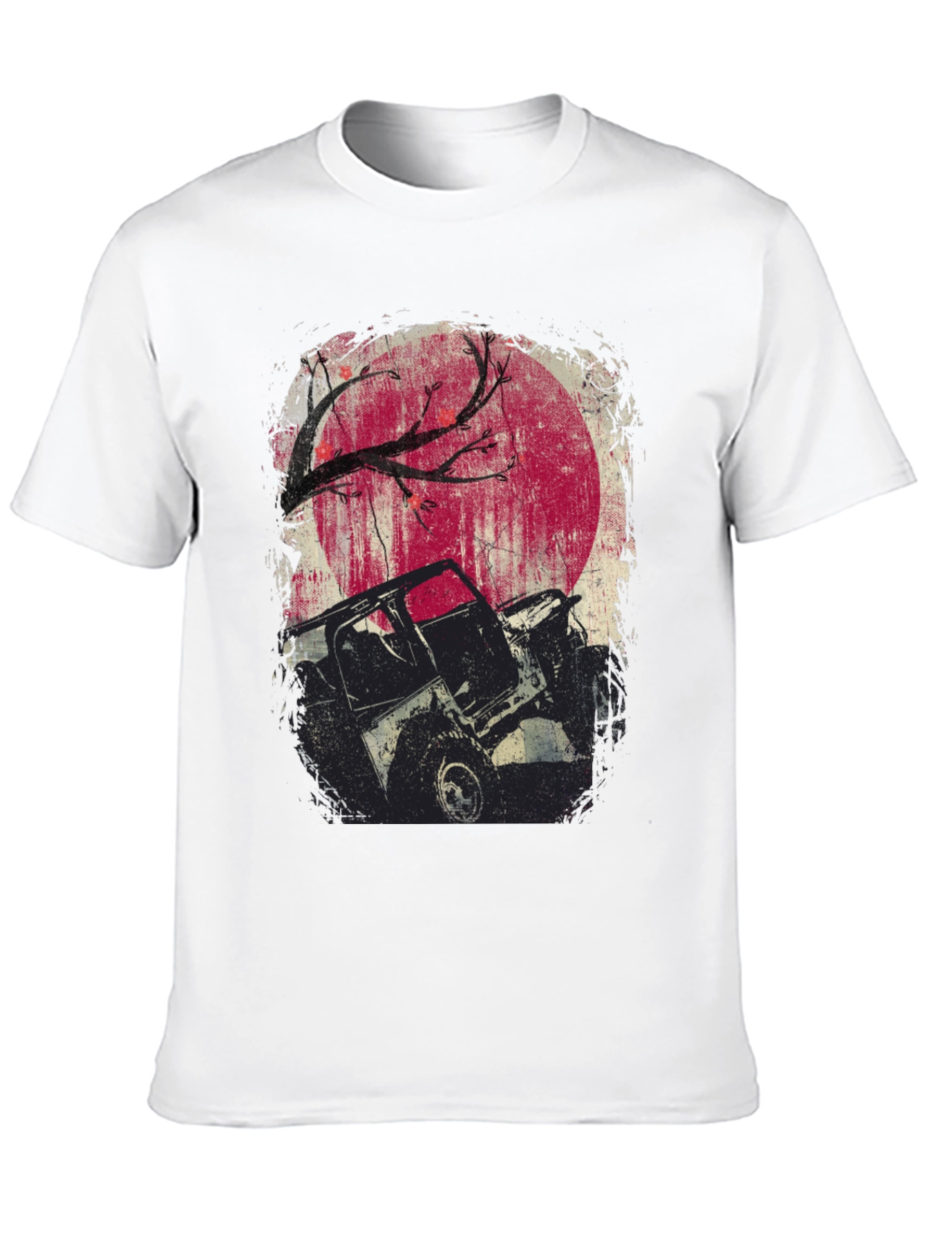 Off-Road Adventure T-Shirt - Moonlit Jeep Design
