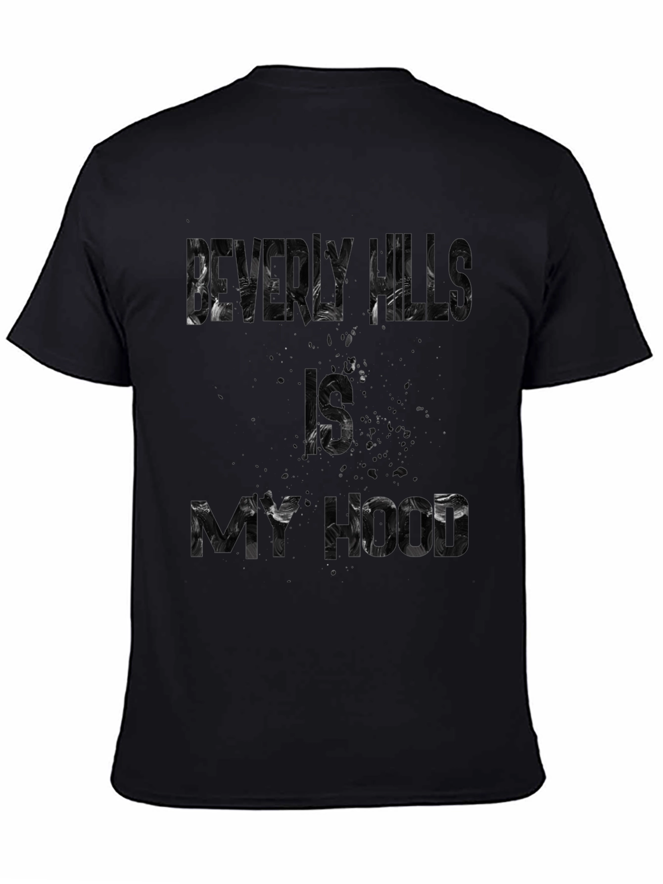 Beverly Hills is My Hood Black Graphic Tee