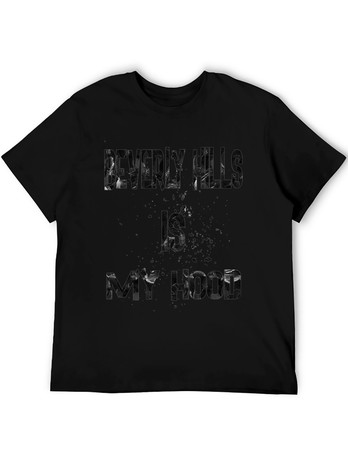 Beverly Hills is My Hood Black Graphic Tee