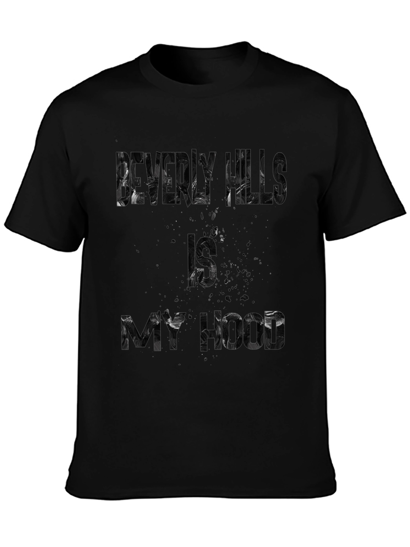 Beverly Hills is My Hood Black Graphic Tee