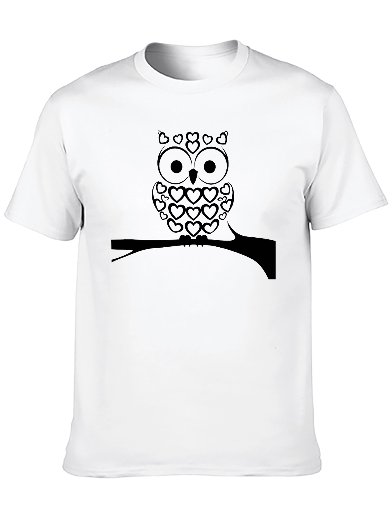 Owl Heart Graphic Tee - Black T-Shirt