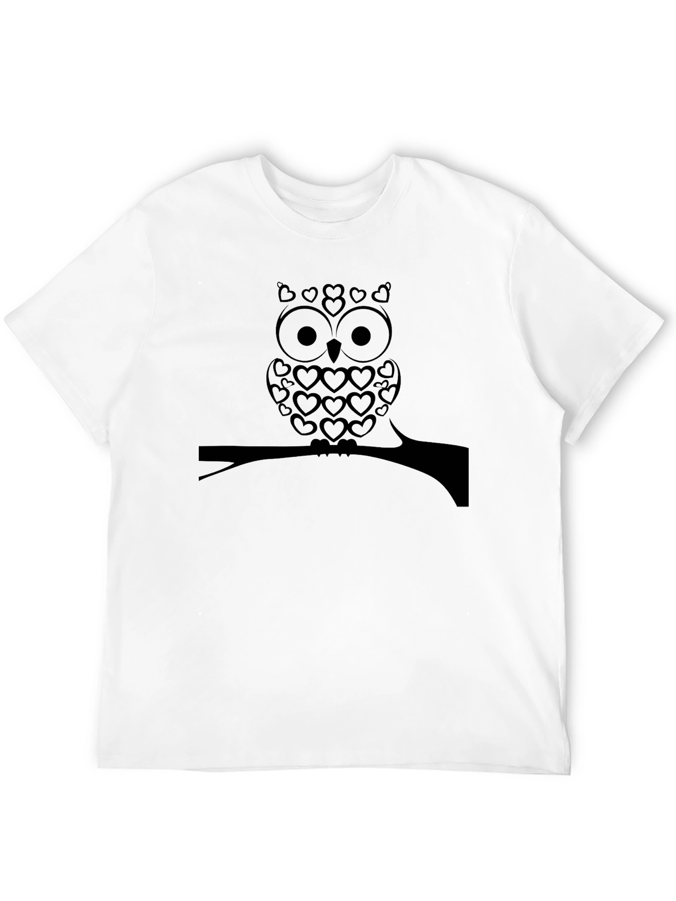 Owl Heart Graphic Tee - Black T-Shirt