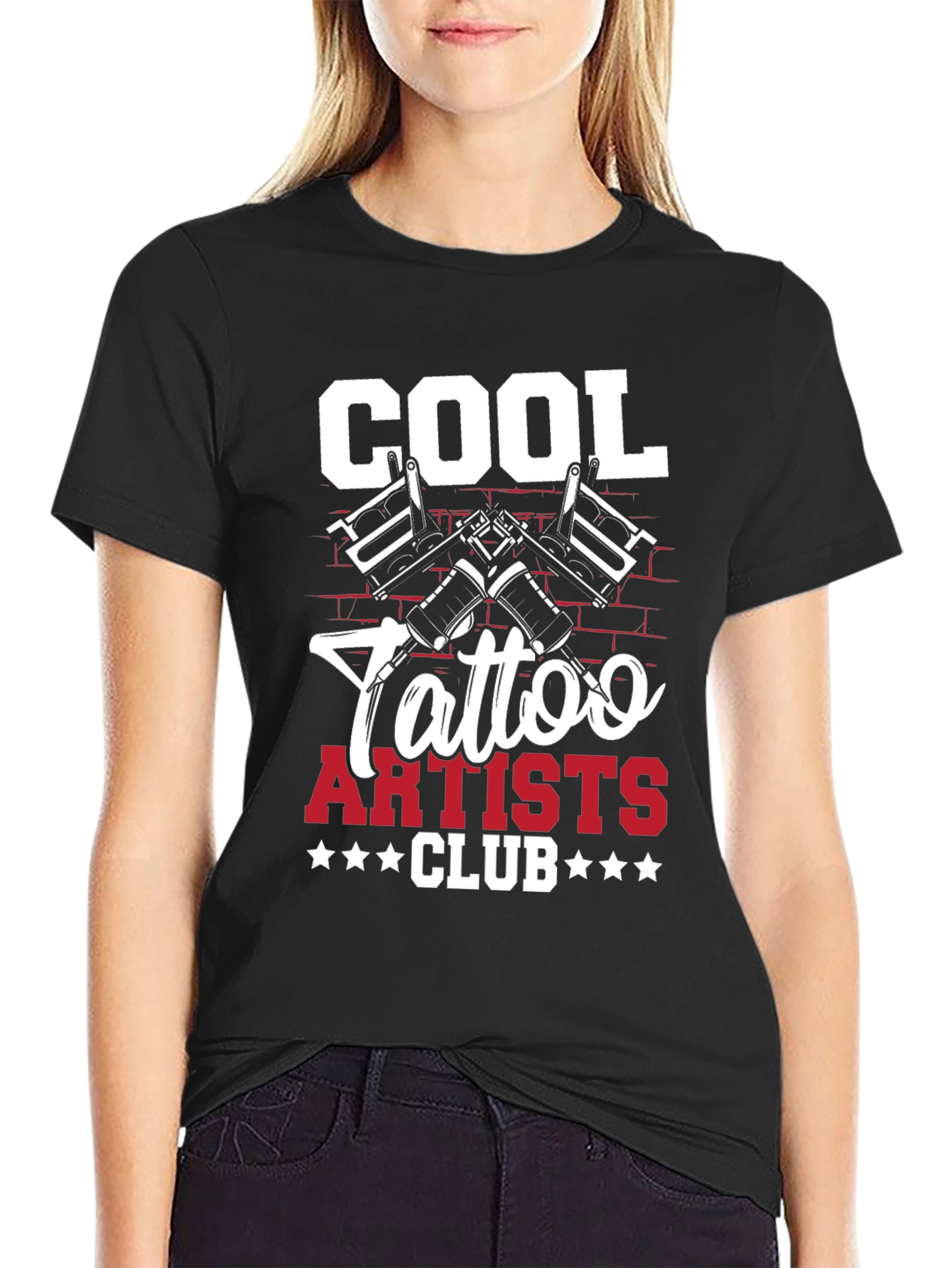Cool Tattoo Artists Club Black Graphic T-Shirt