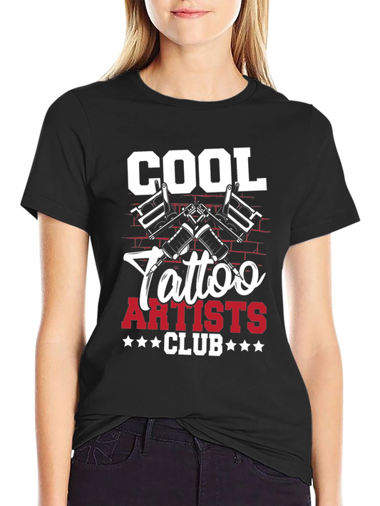 Cool Tattoo Artists Club Black Graphic T-Shirt