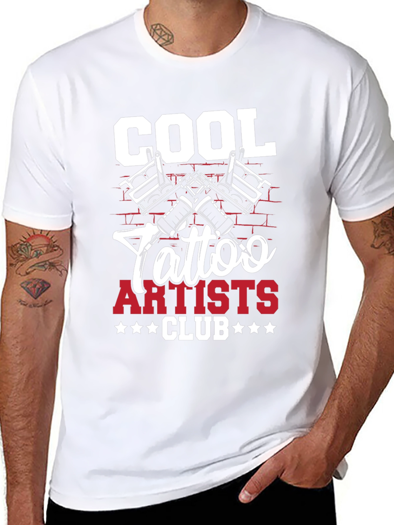 Cool Tattoo Artists Club Black Graphic T-Shirt