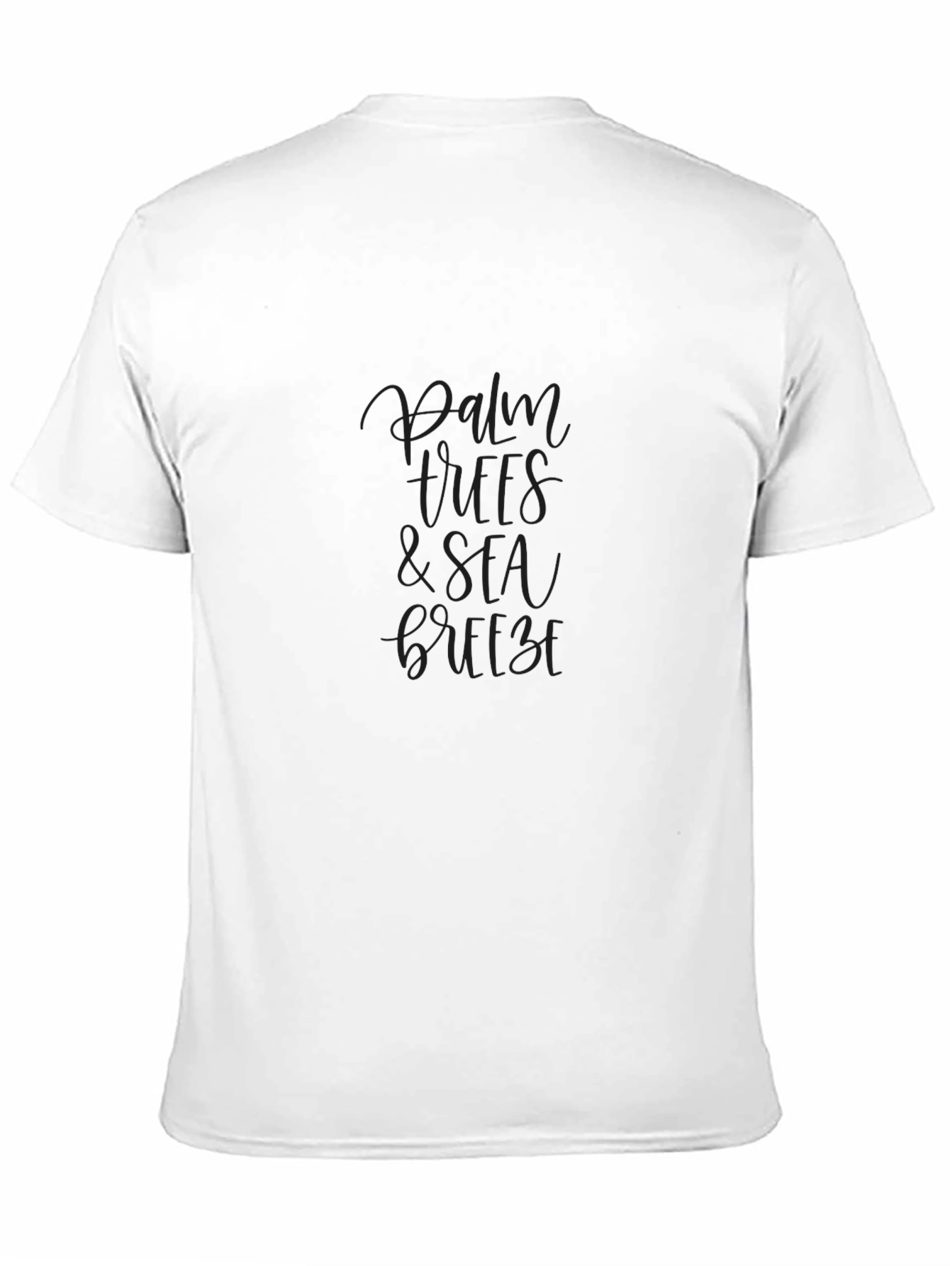 Palm Vibes & Sea Breeze Black T-Shirt