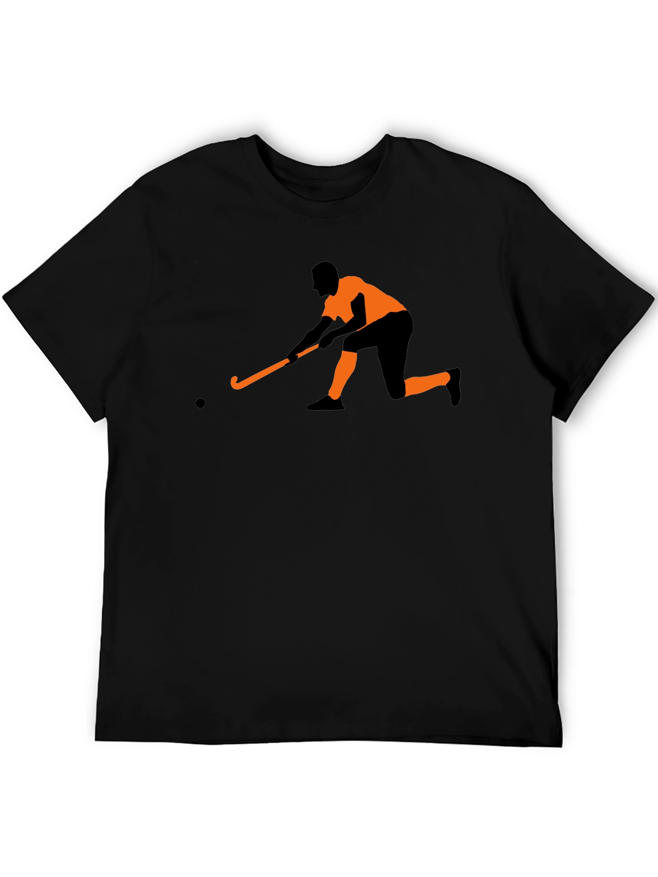 Hockey Player Graphic Tee - Black
