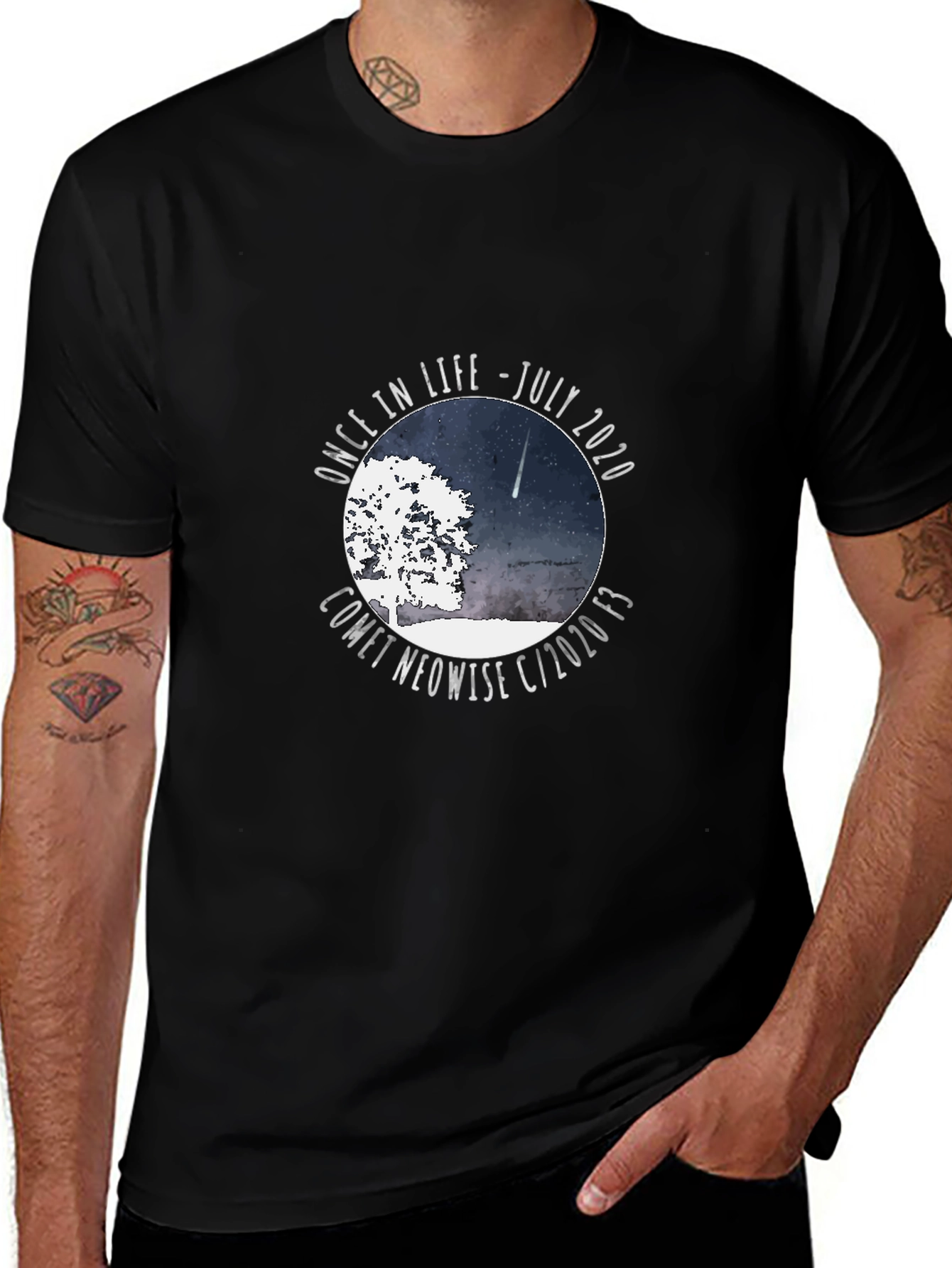 Comet Neowise July 2020 Black T-Shirt