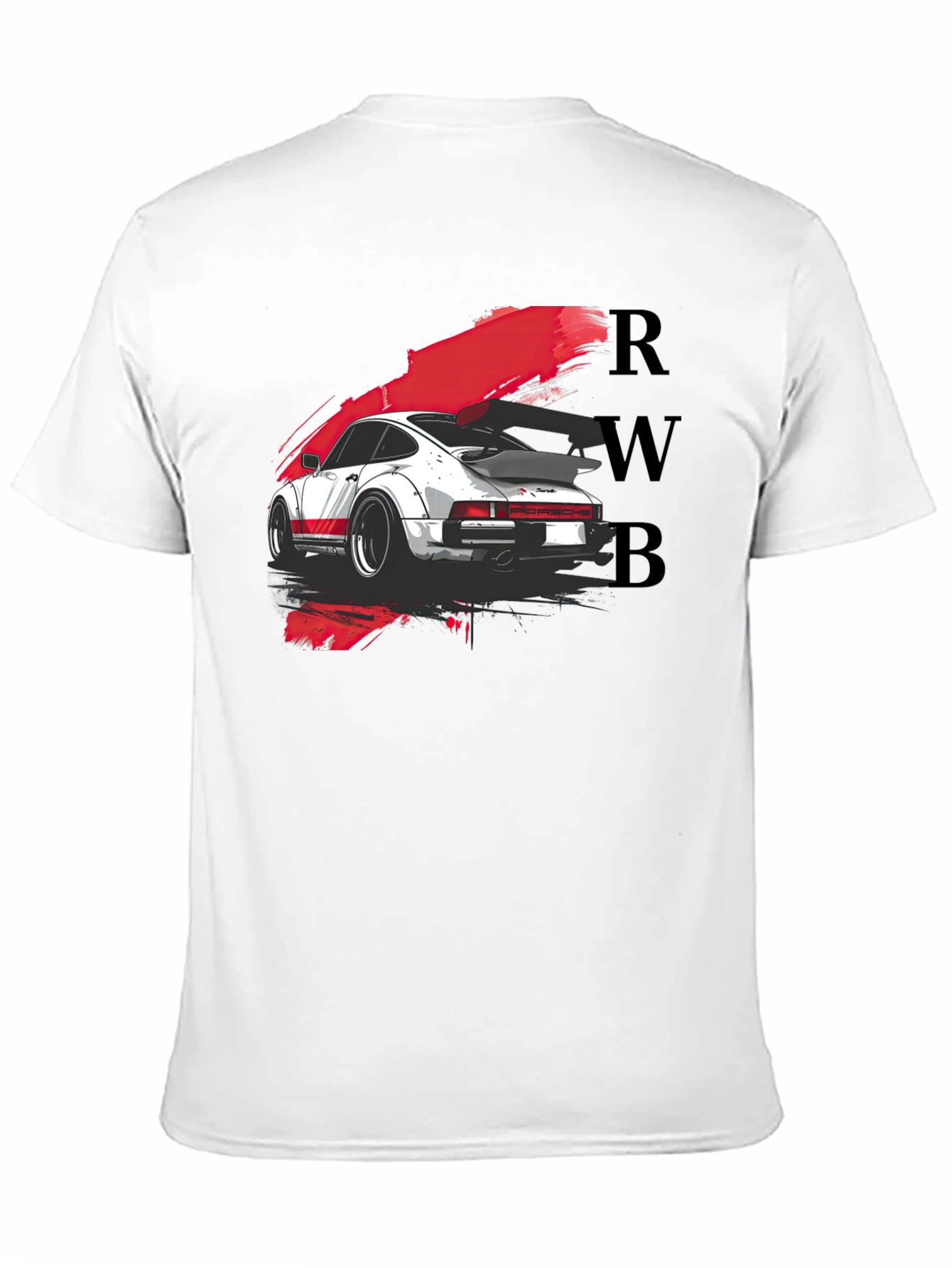 RWB Porsche Graphic Tee - Black Cotton T-Shirt