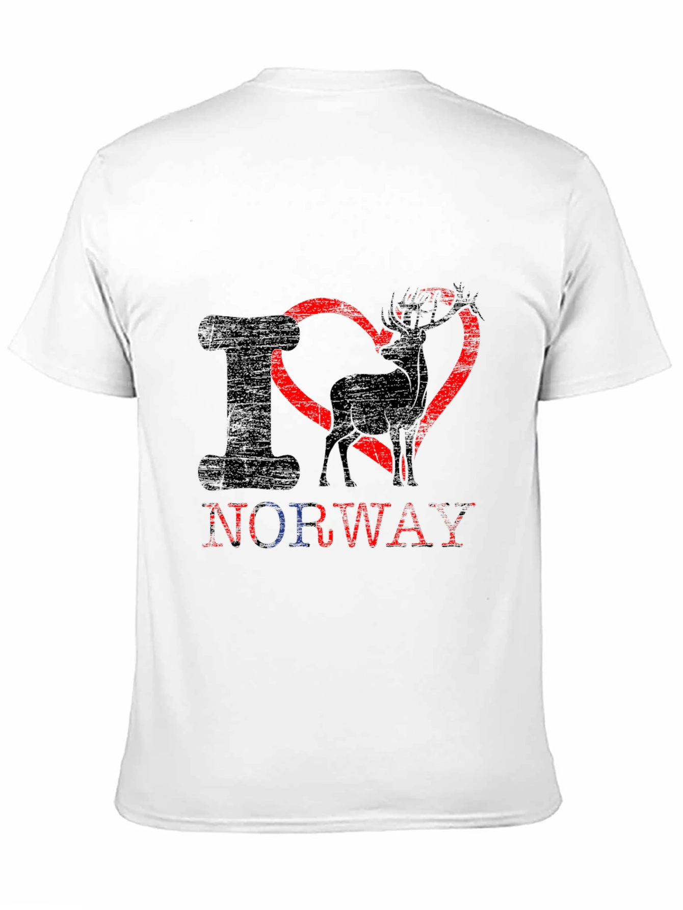 I Heart Norway Deer T-Shirt - Black