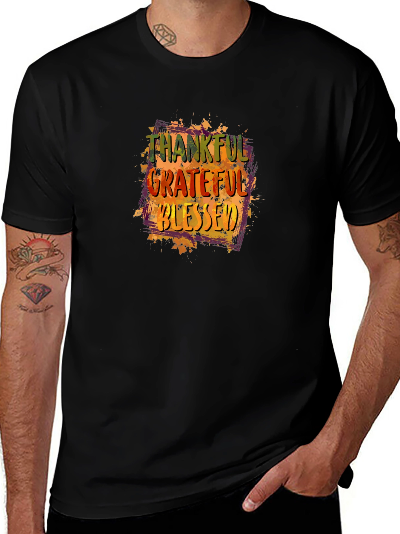 Thankful Grateful Blessed Graphic Tee