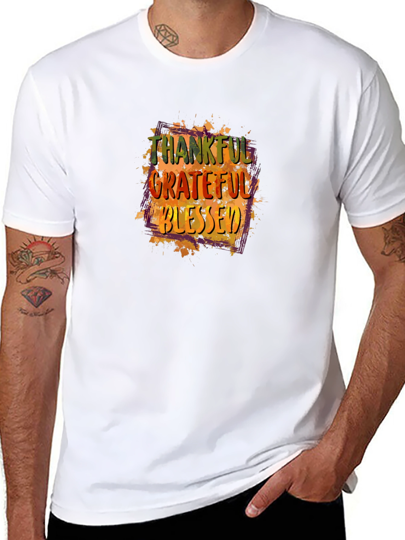 Thankful Grateful Blessed Graphic Tee