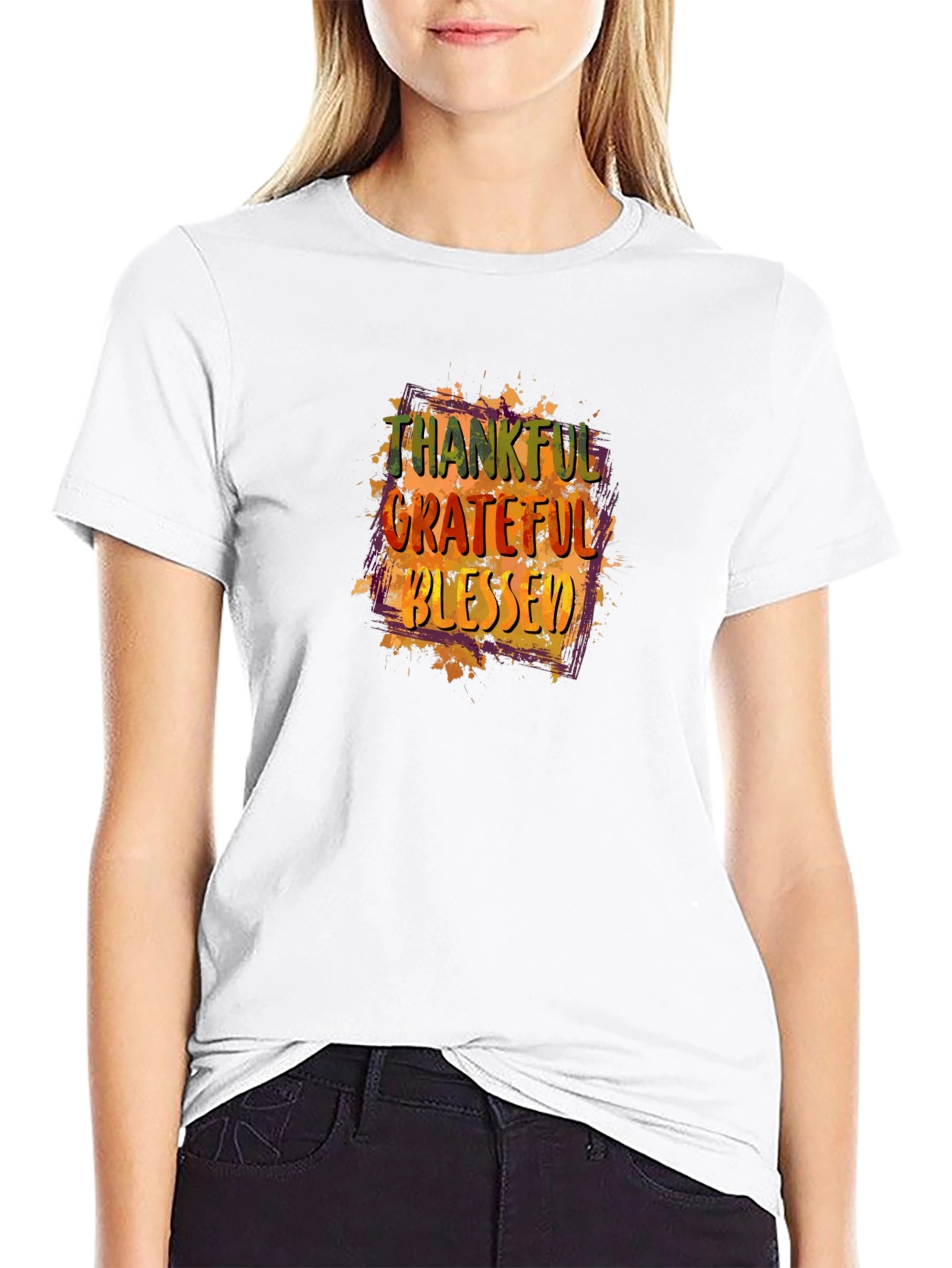 Thankful Grateful Blessed Graphic Tee
