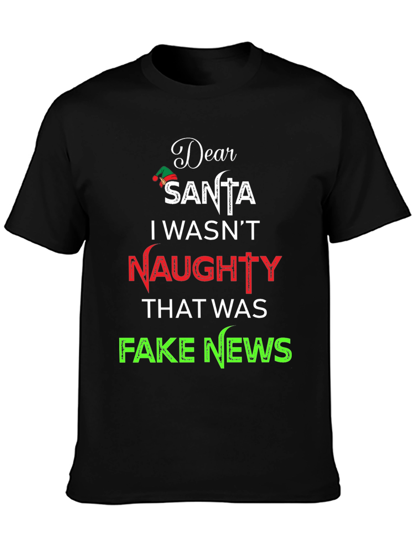 Dear Santa Fake News Christmas Tee