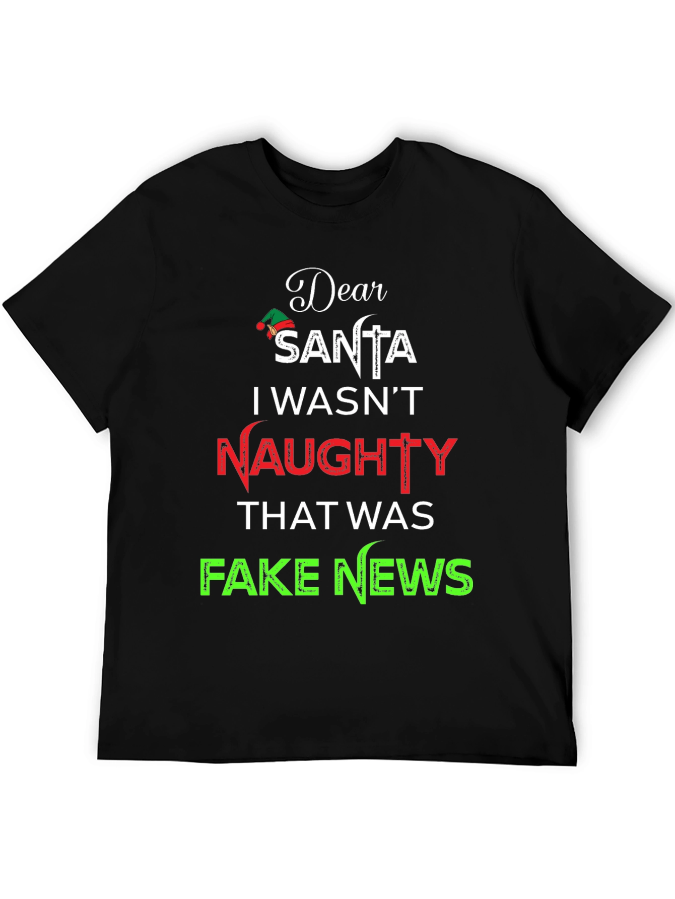 Dear Santa Fake News Christmas Tee