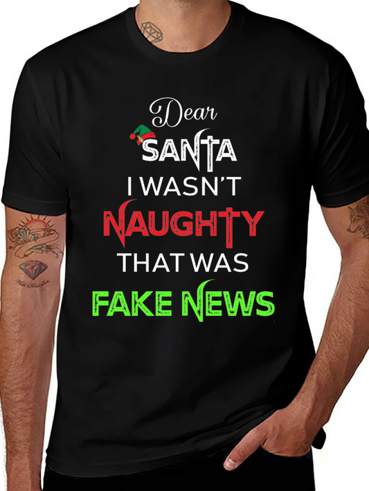 Dear Santa Fake News Christmas Tee
