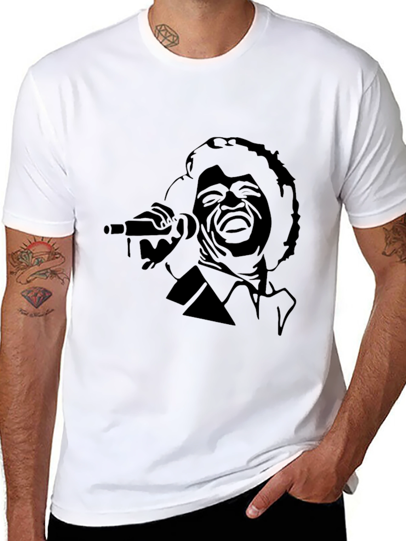 James Brown Graphic Tee - Black Cotton T-Shirt