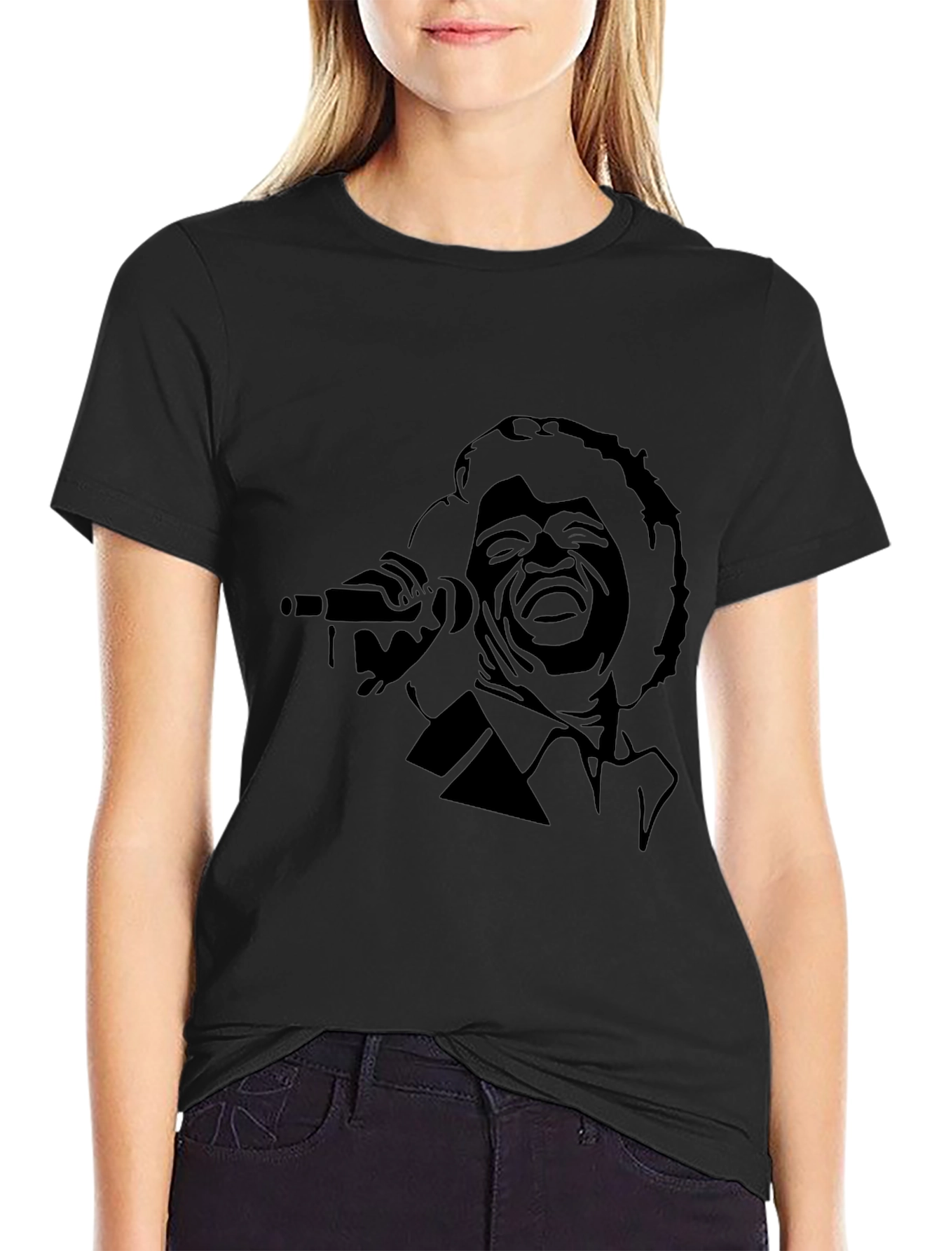 James Brown Graphic Tee - Black Cotton T-Shirt