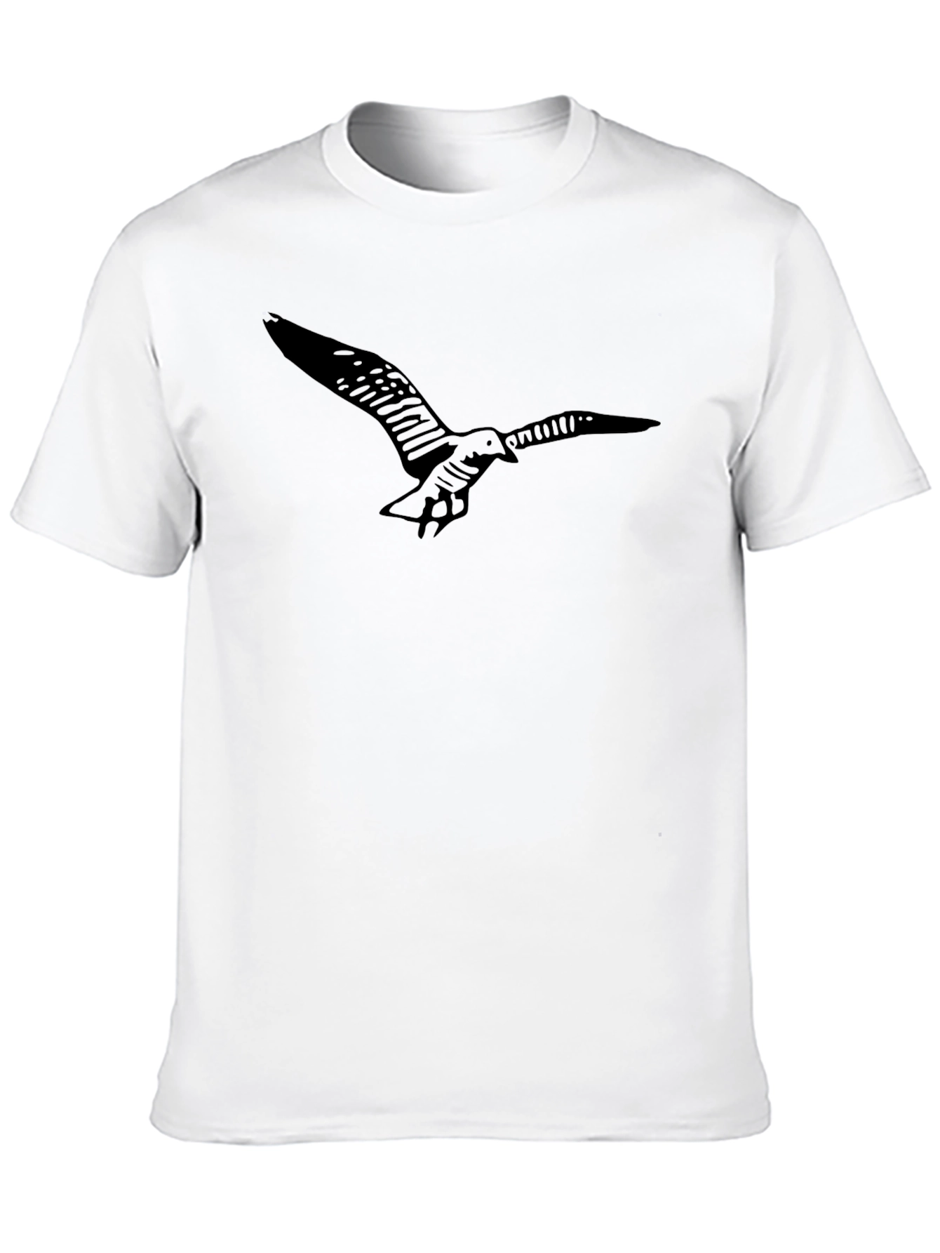Mens Black Bird Graphic Tee - Stylish Comfort