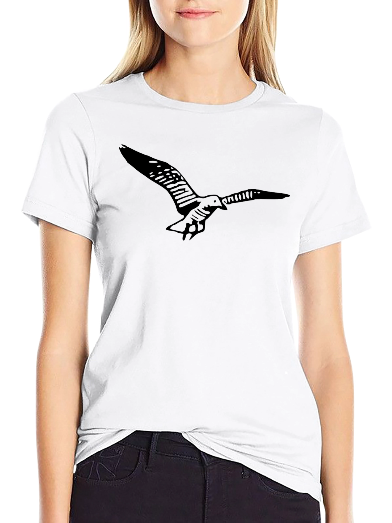 Mens Black Bird Graphic Tee - Stylish Comfort