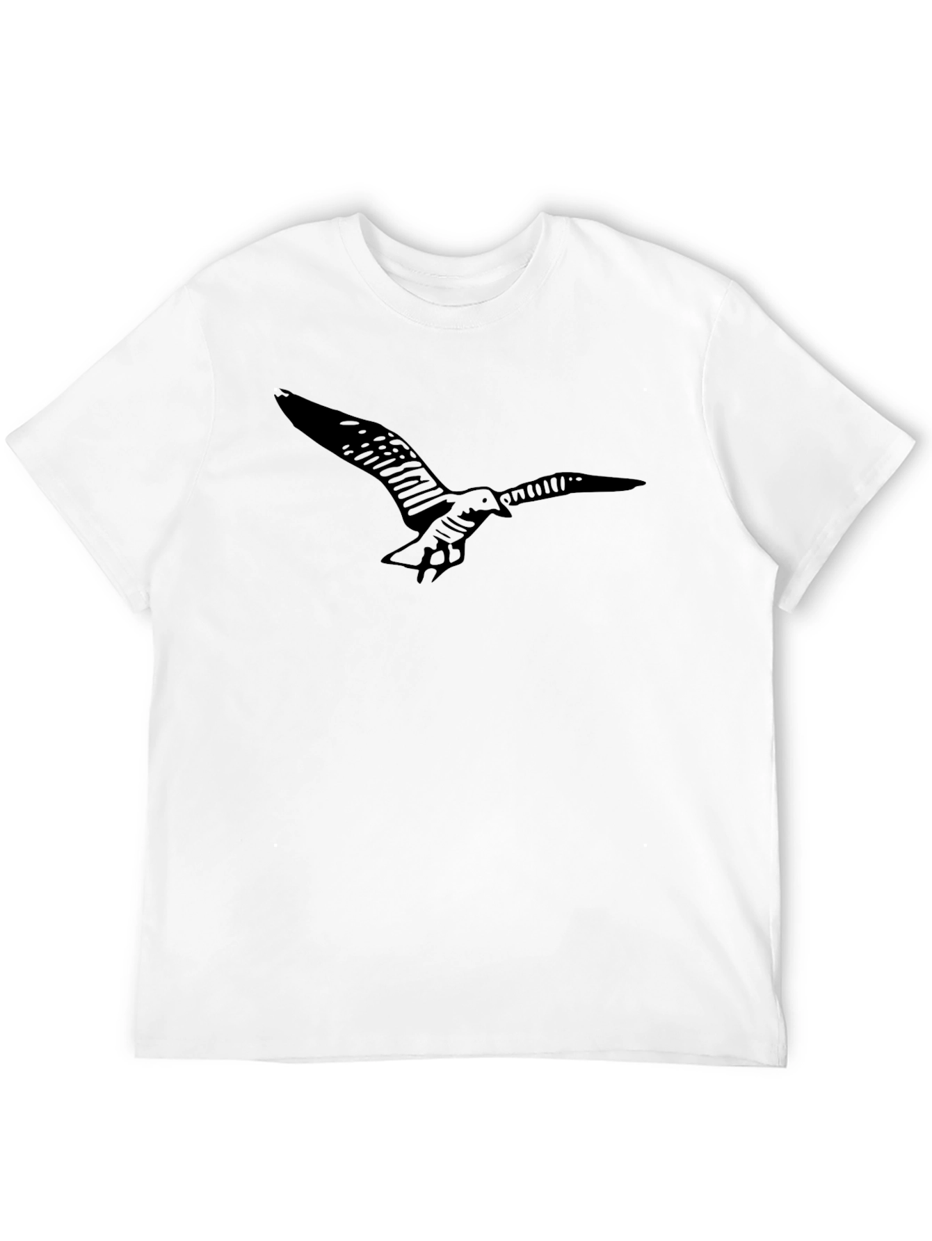 Mens Black Bird Graphic Tee - Stylish Comfort