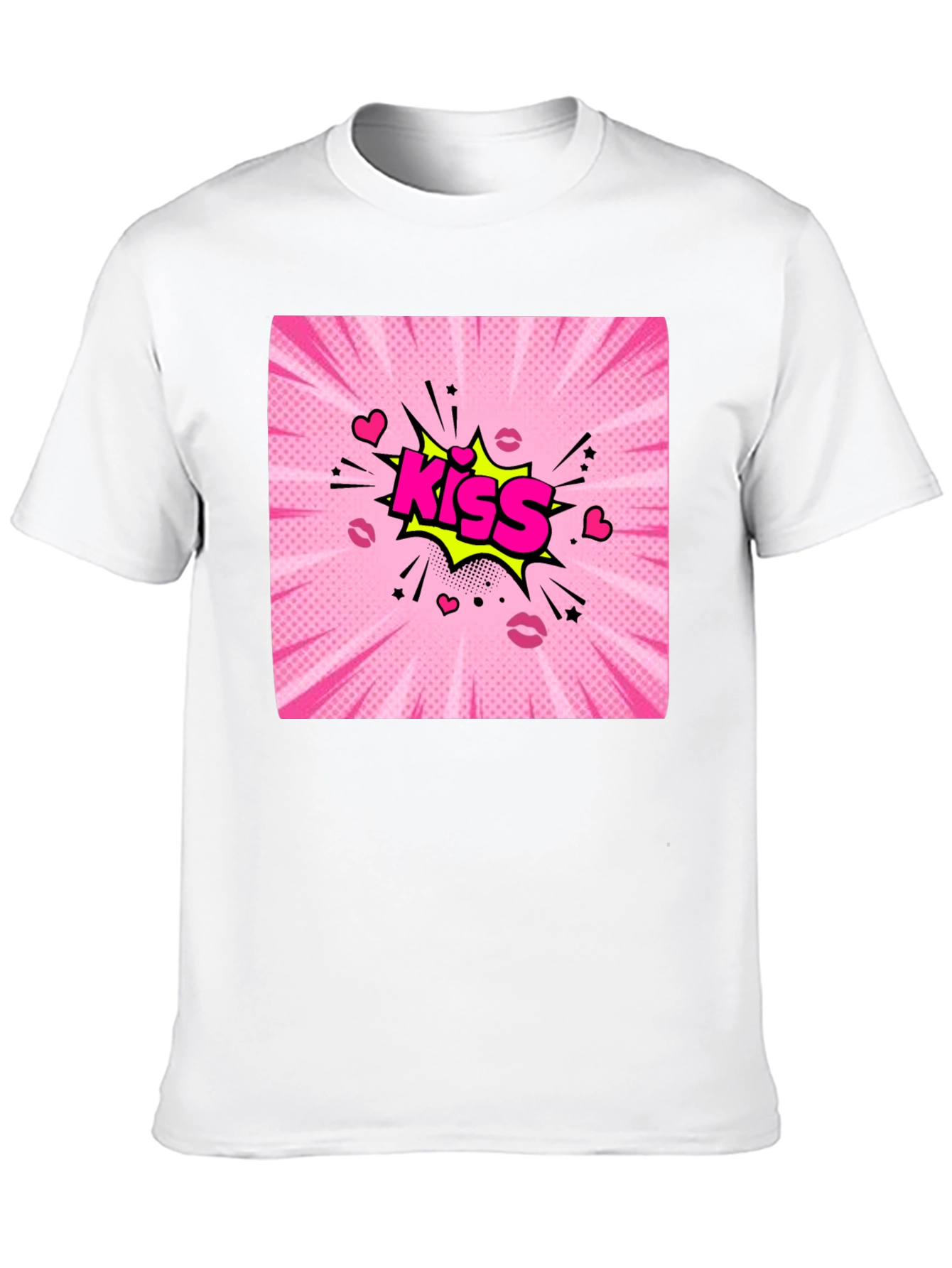 Kiss Comic Graphic T-Shirt - Bold Pop Art Design