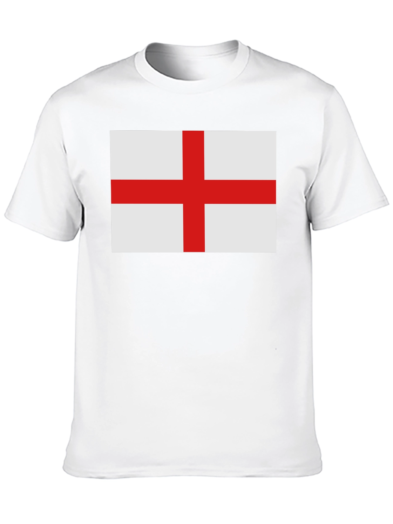 England Flag T-Shirt - Black Cotton Tee