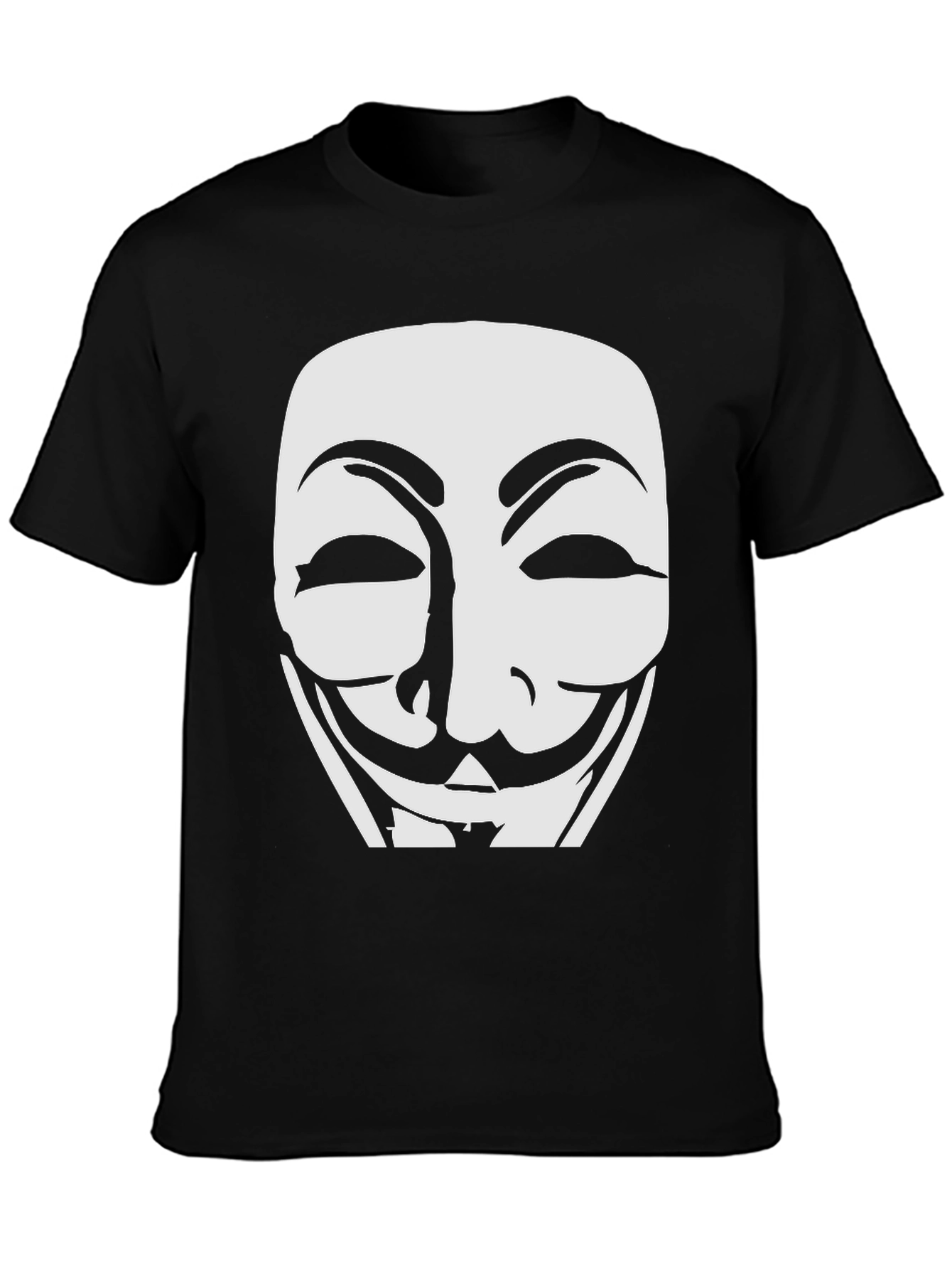 Anonymous Mask Graphic Black T-Shirt