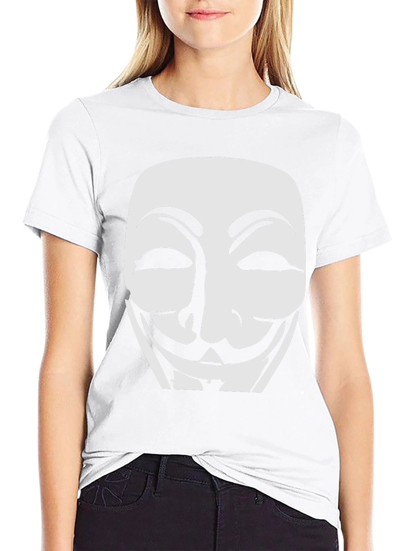 Anonymous Mask Graphic Black T-Shirt