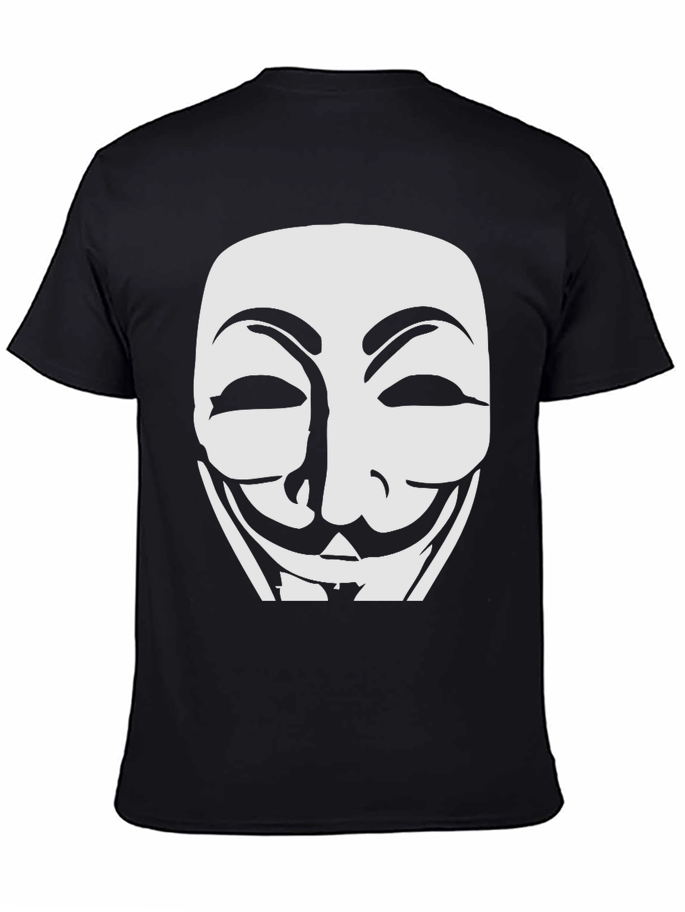 Anonymous Mask Graphic Black T-Shirt