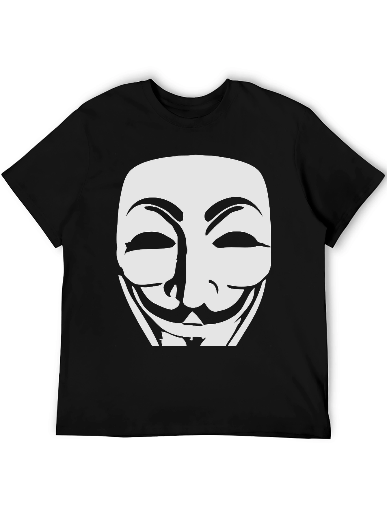 Anonymous Mask Graphic Black T-Shirt