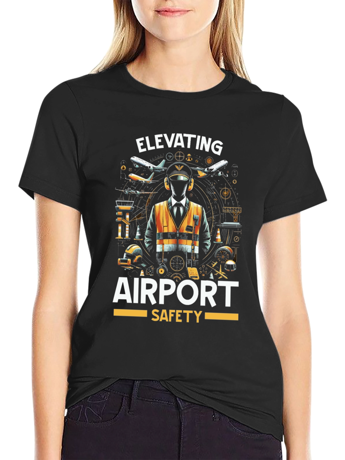 Elevating Airport Safety Graphic T-Shirt