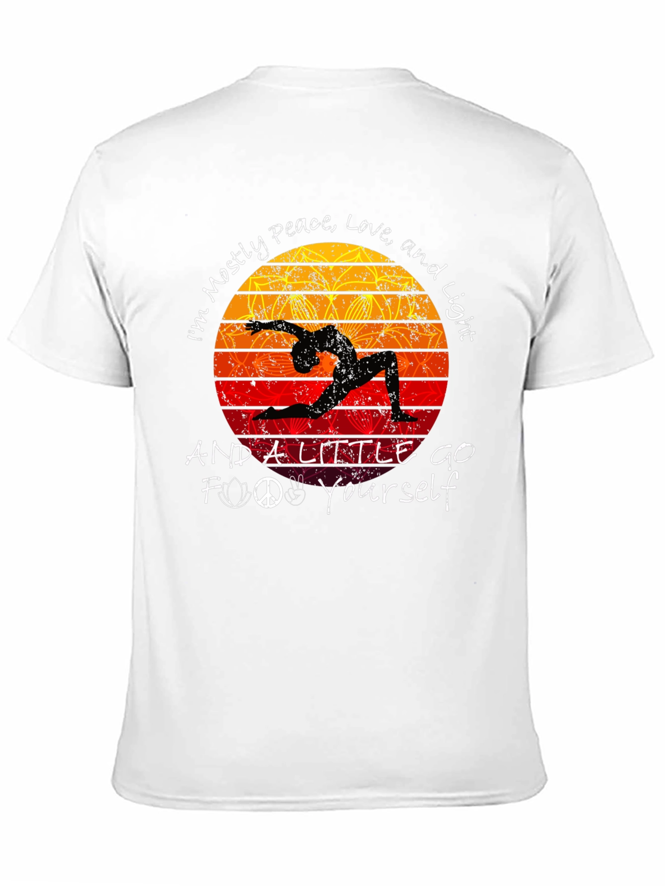 Peace Love Light T-Shirt Yoga Silhouette Graphic Tee