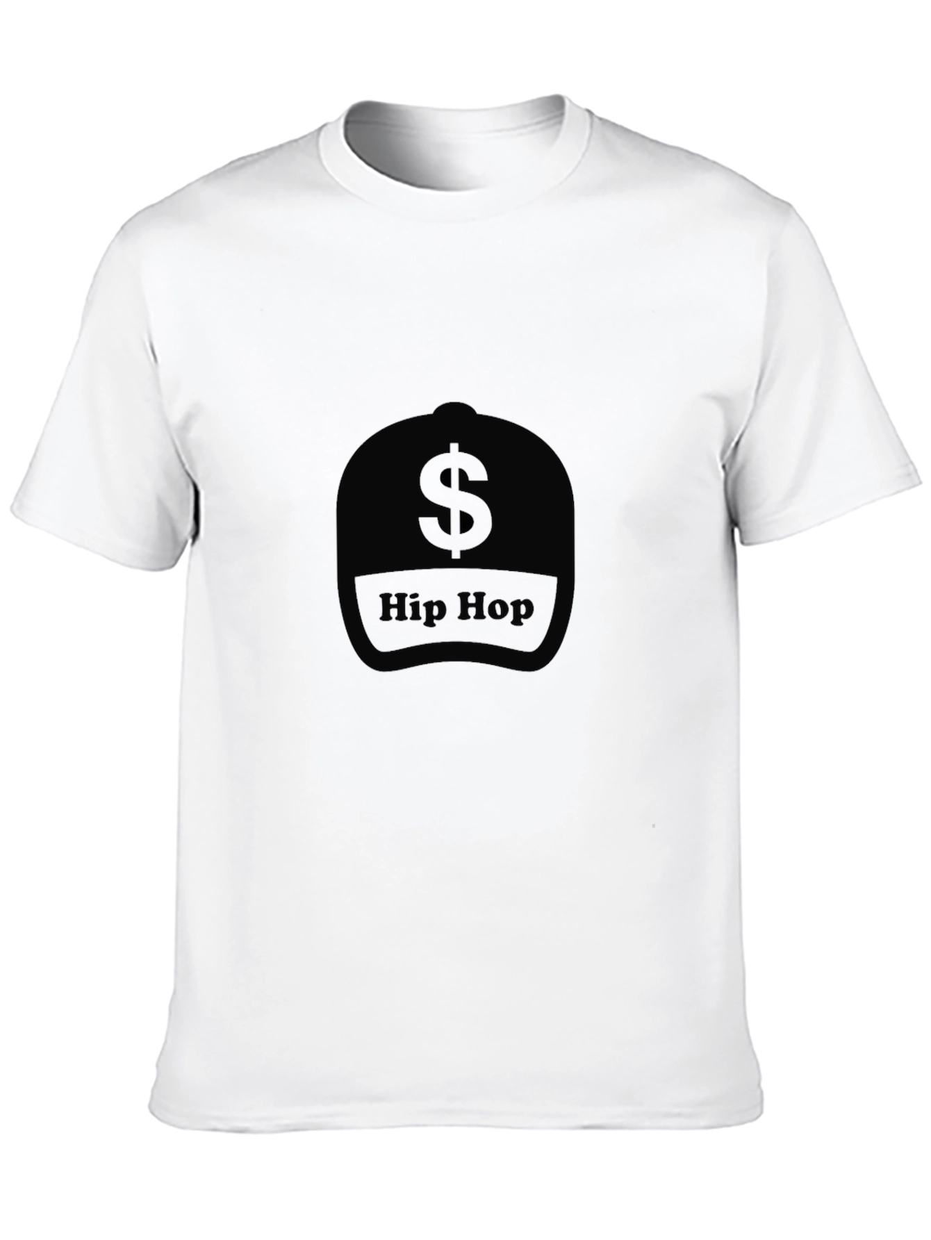 Hip Hop Dollar Sign Graphic Tee - Black