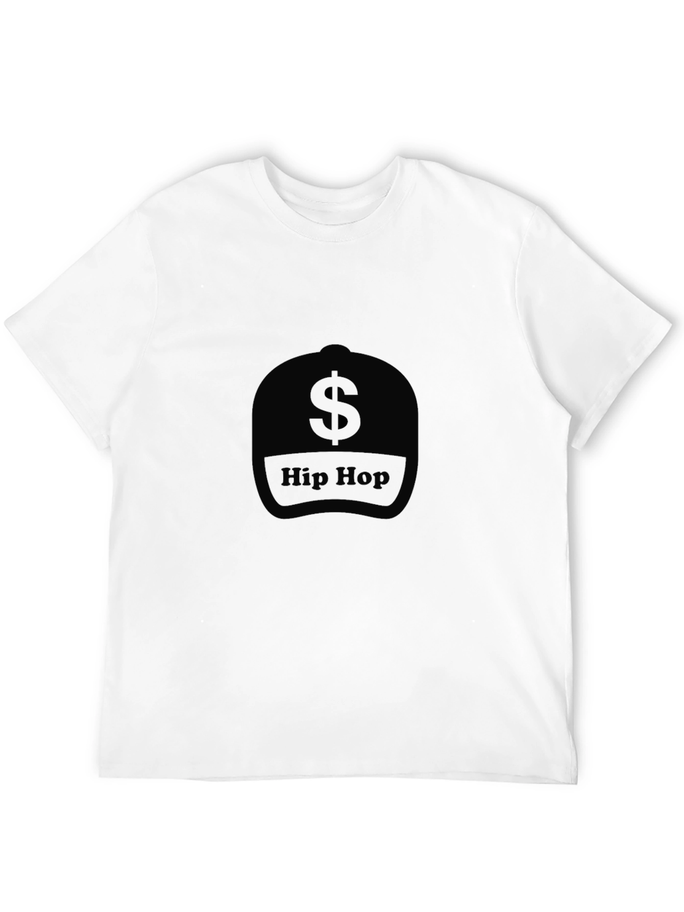 Hip Hop Dollar Sign Graphic Tee - Black
