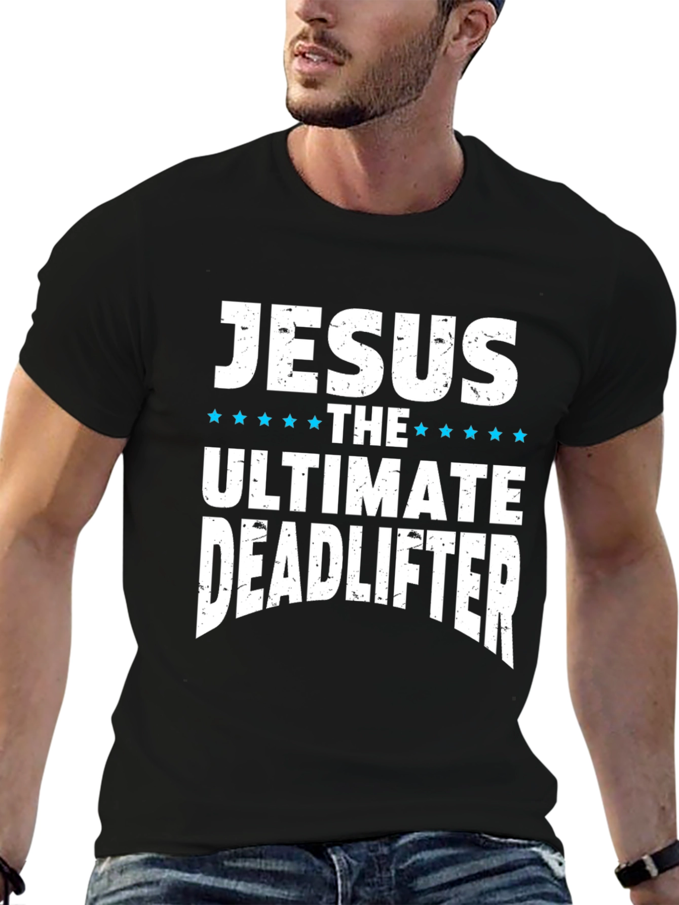 Jesus The Ultimate Deadlifter Graphic T-Shirt