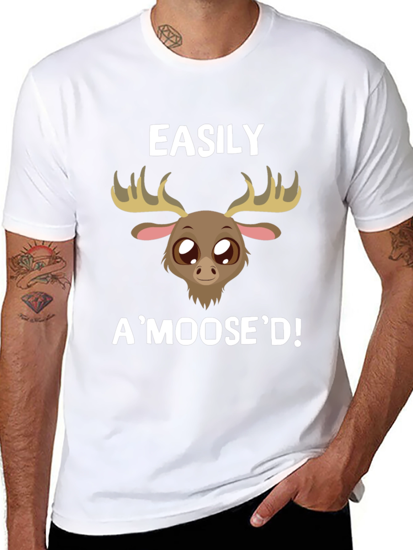 Easily AMoosed! Novelty Graphic Tee