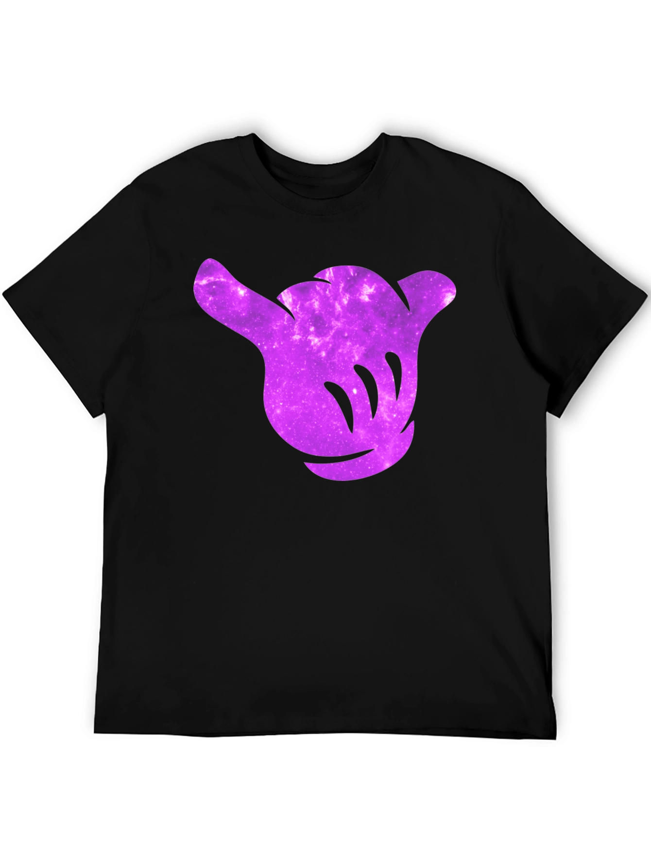 Cosmic Shaka Hand Graphic Tee - Black