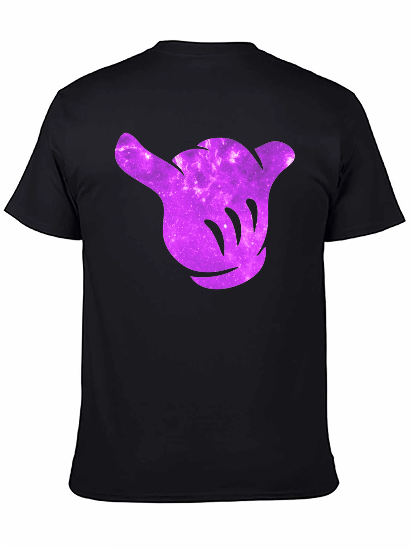 Cosmic Shaka Hand Graphic Tee - Black