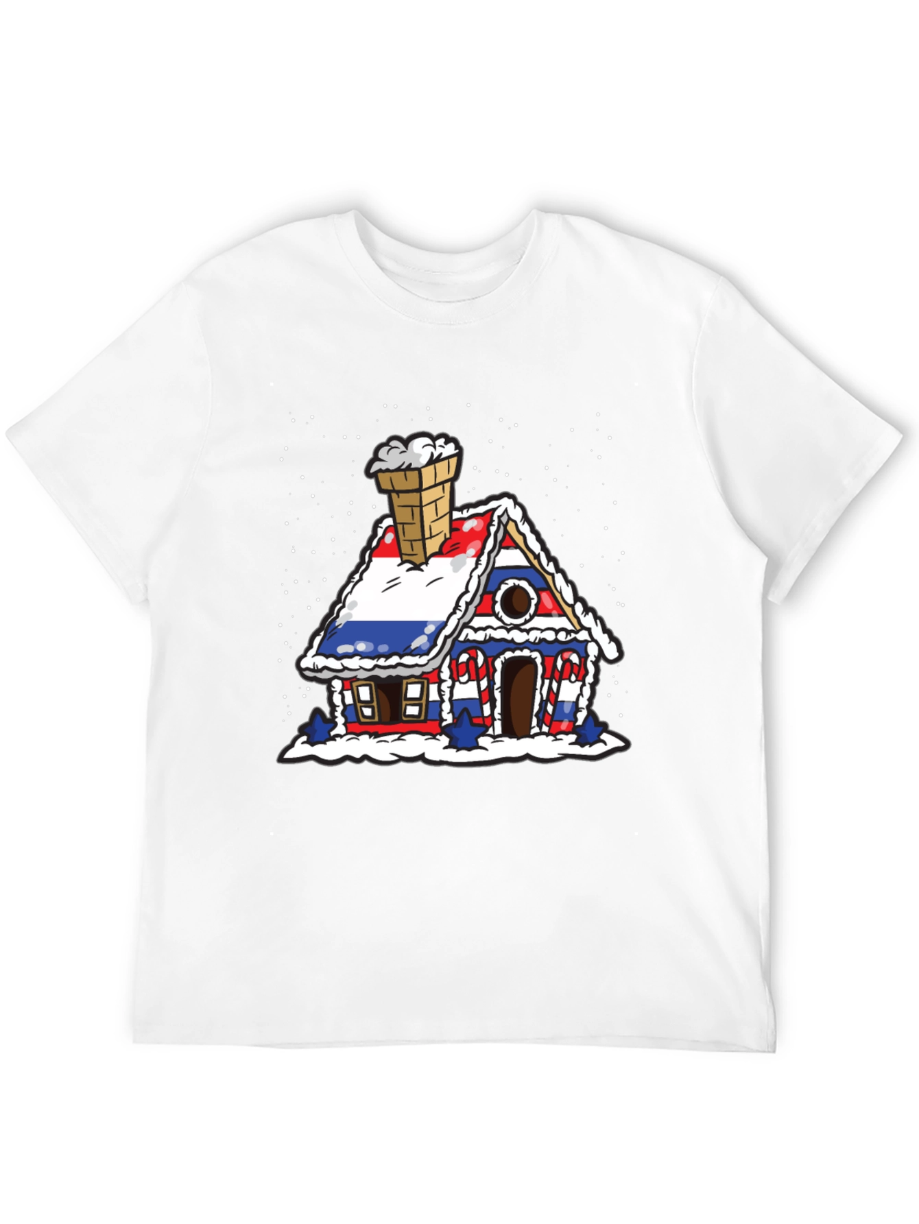 Gingerbread House Flag Graphic Tee