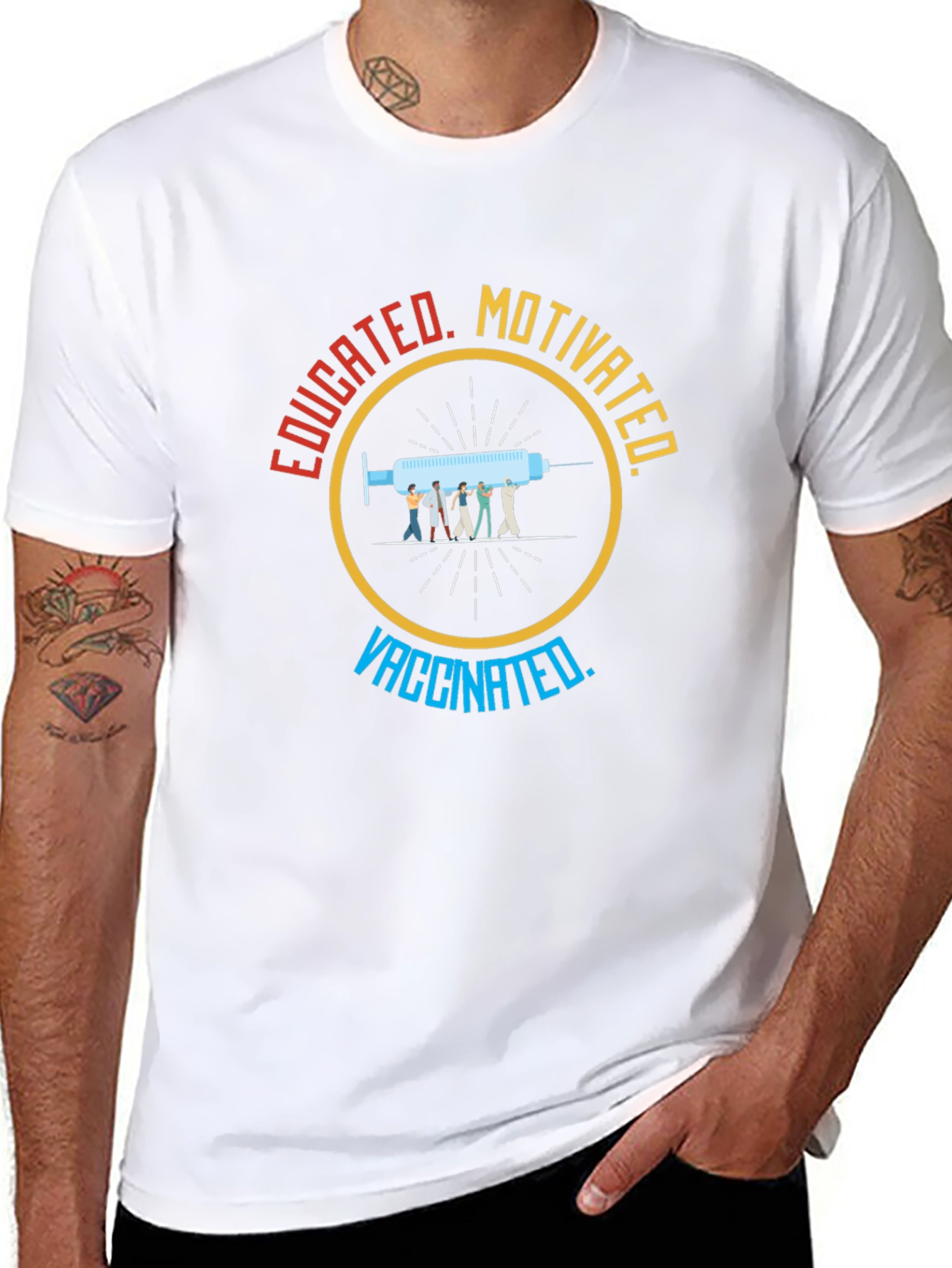 Educated Motivated Vaccinated T-Shirt