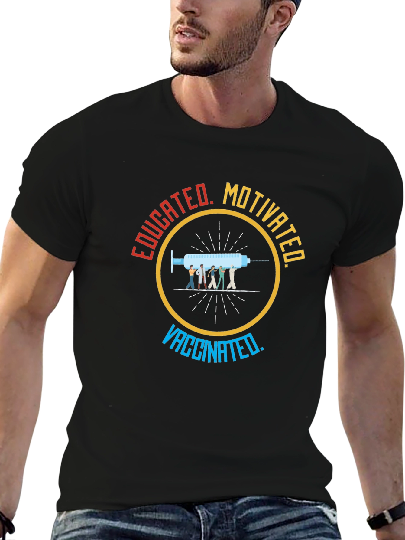 Educated Motivated Vaccinated T-Shirt