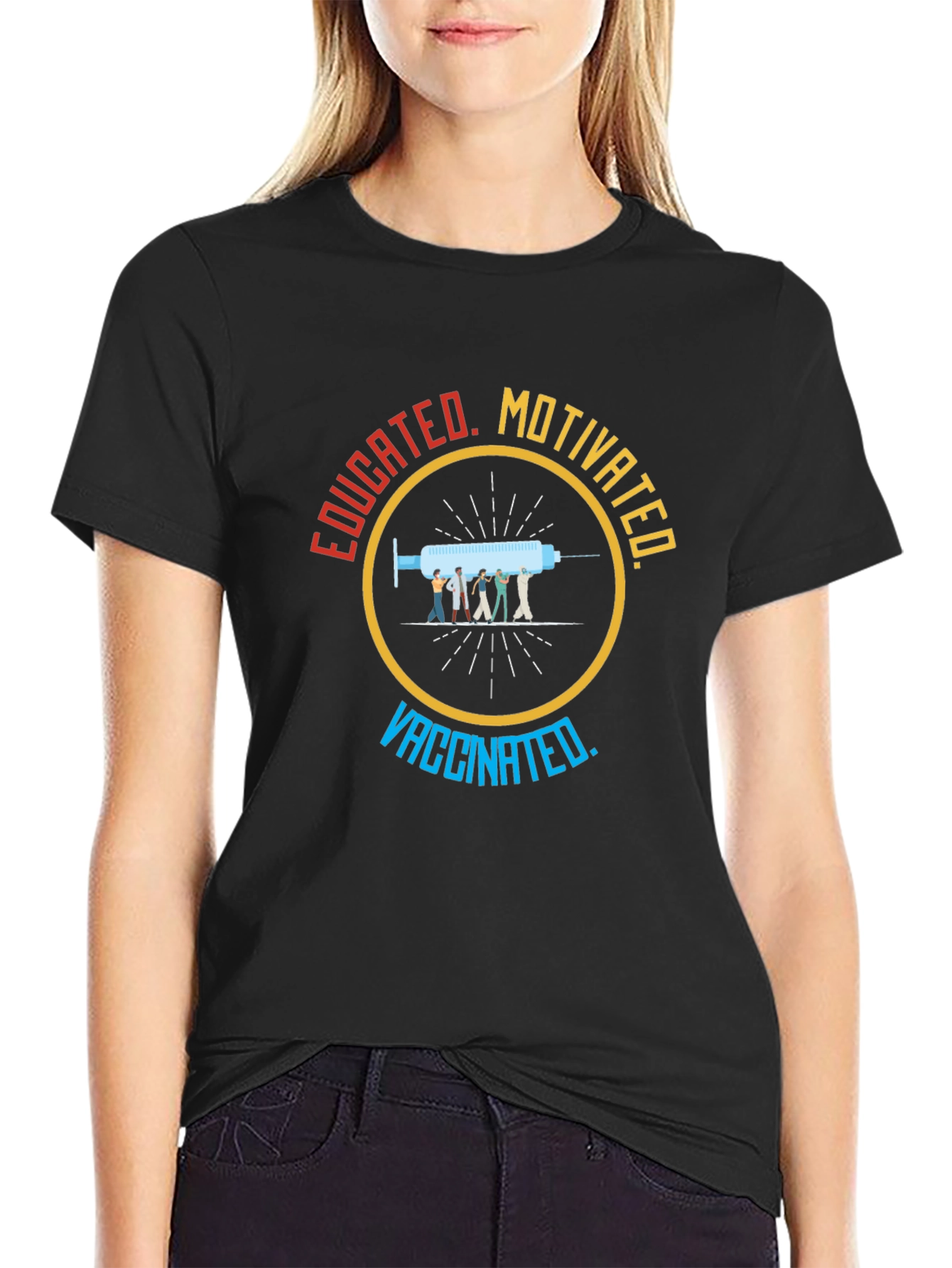 Educated Motivated Vaccinated T-Shirt