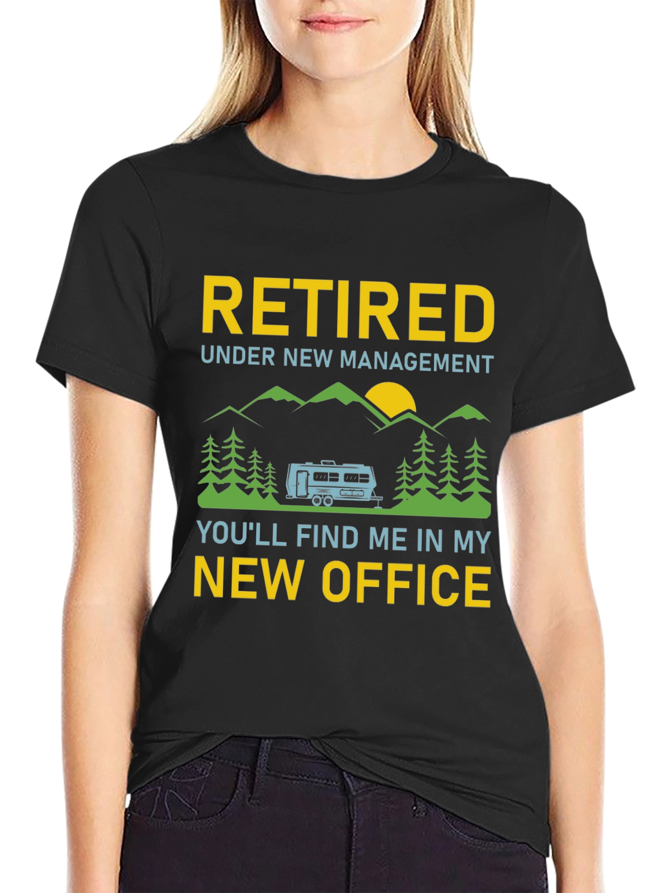 Retired New Office Camping T-Shirt