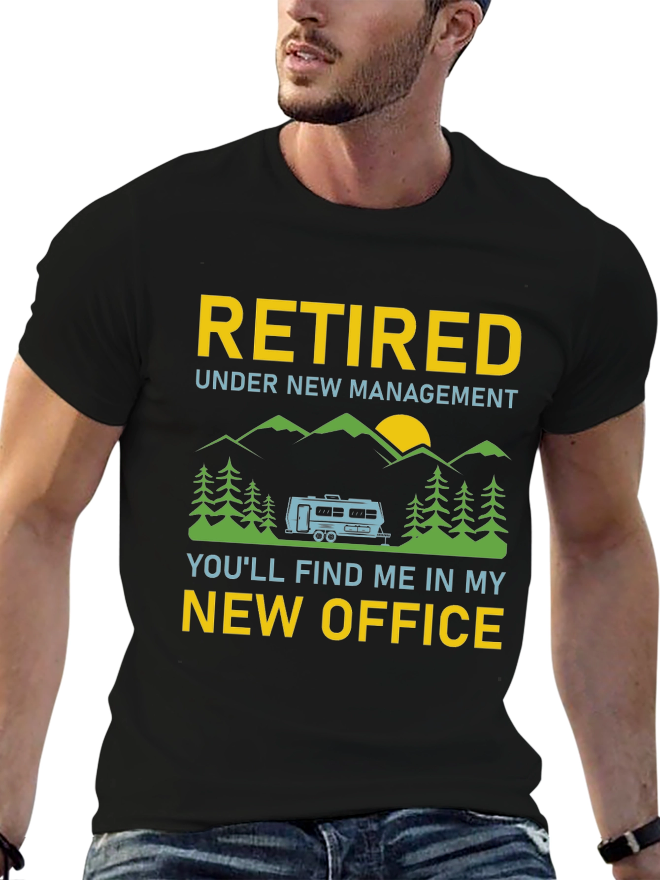 Retired New Office Camping T-Shirt