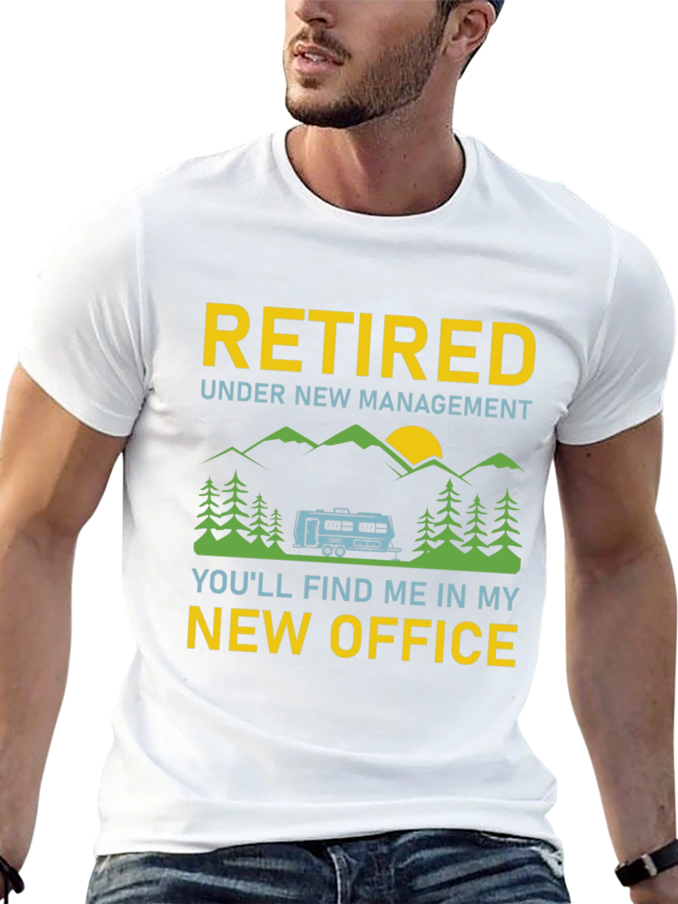 Retired New Office Camping T-Shirt