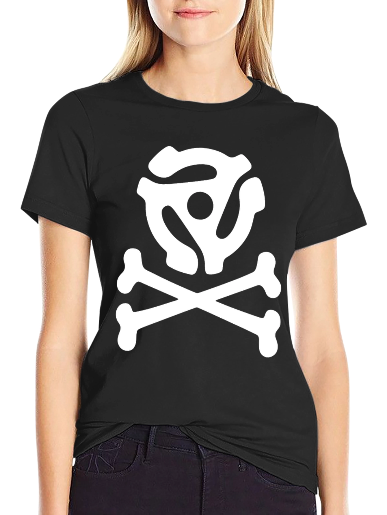 DJ Skull and Crossbones T-Shirt - Black