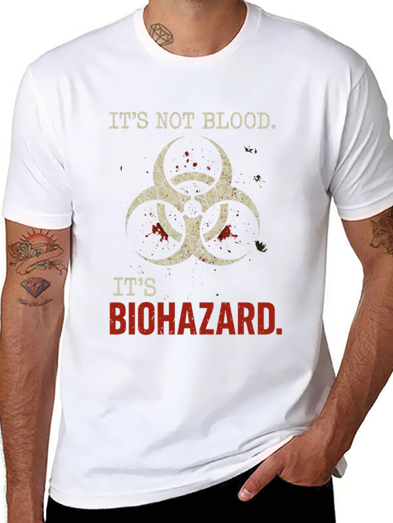 Biohazard Graphic Print T-Shirt